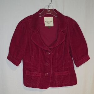 Sonoma Women's Burgundy Corduroy Blazer